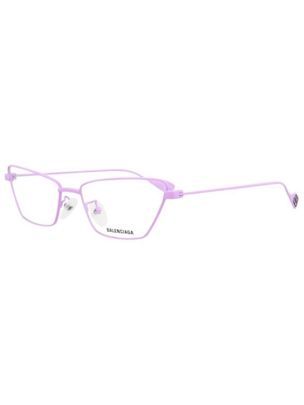 New Balenciaga Womens Cat Eye Violet Violet Transparent Fashion Designer Eyeglas